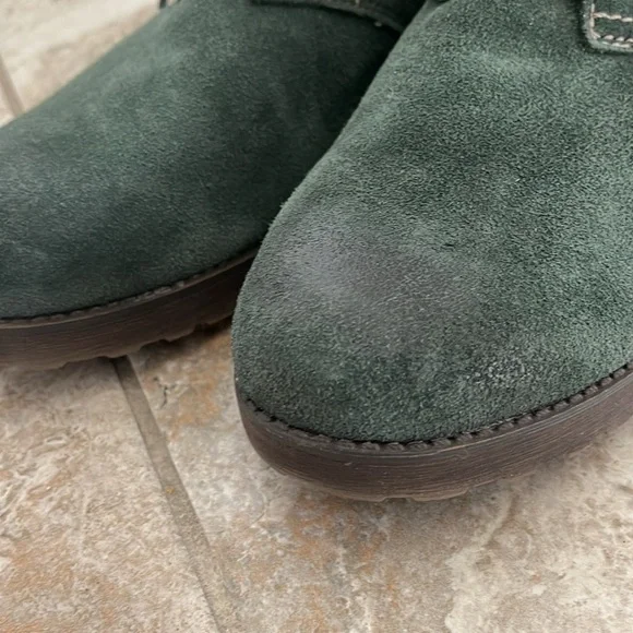 Naturalizer Women's Endellion Green Suede Leather lace up booties Sz 11M - Picture 13 of 16